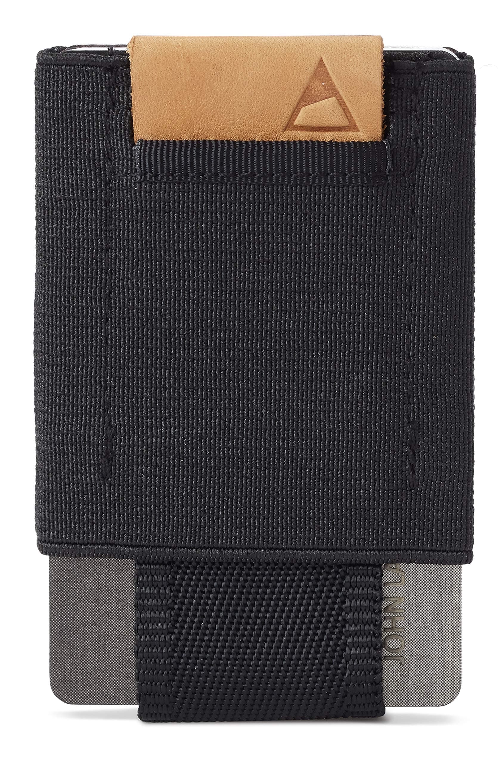 Nomatic Minimalist Wallet in black with leather tab
