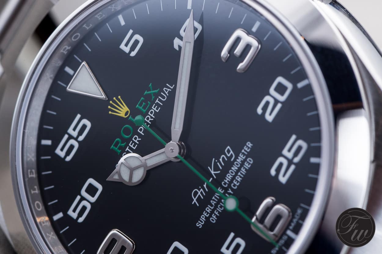Rolex Air-King 116900 — 40mm, no crown guards, black dial
